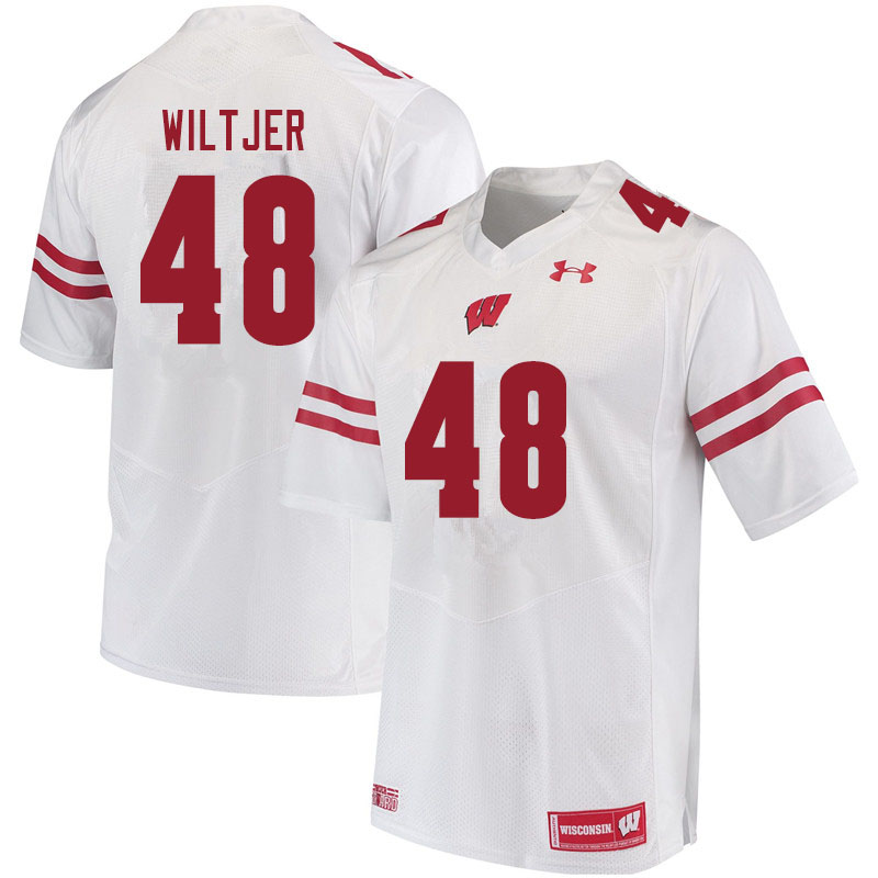 Wisconsin Badgers Men's #48 Travis Wiltjer NCAA Under Armour Authentic White College Stitched Football Jersey HP40M32FG